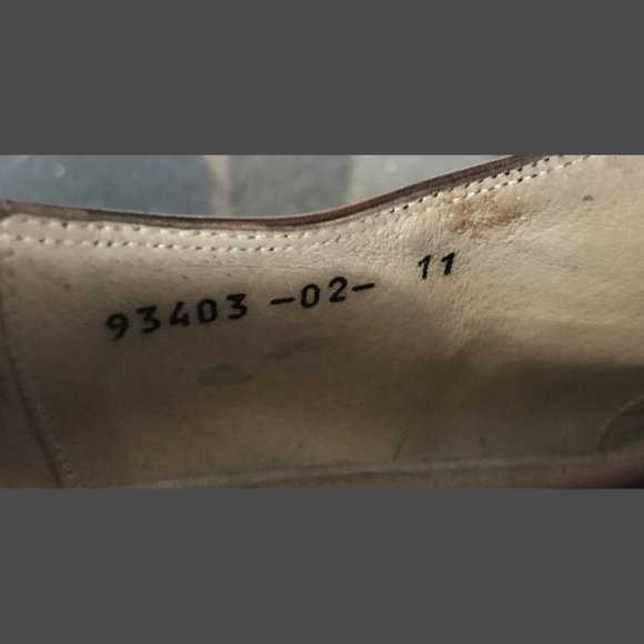 Vintage Brass Boot Men's Brown Leather Dress Derby Cap Toe Shoe Italy,  Size 11 - Picture 7 of 11